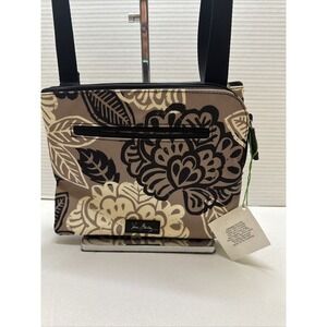 Vera Bradley Lighten Up Zip Crossbody Retired Rare Style Tan Baroque NWT